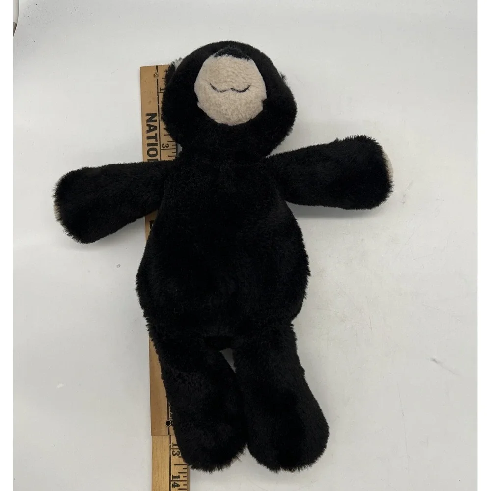 Mary Meyer Plush Black Bear Smiling Soft Floppy Stuffed Bean‎ Bag Toy Lovey 13